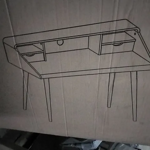 BOXED WHITE/SONOMA OAK DESK