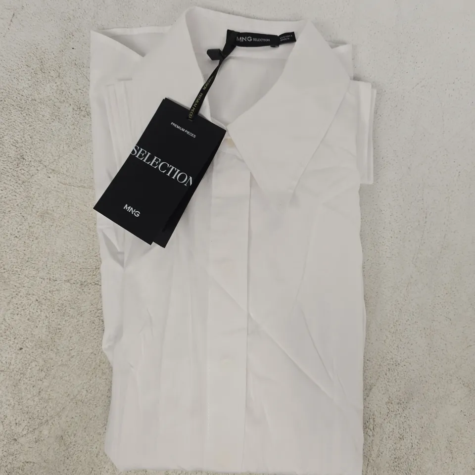 MANGO SELECTION FITTED COTTON SHIRT IN WHITE SIZE UNSPECIFIED