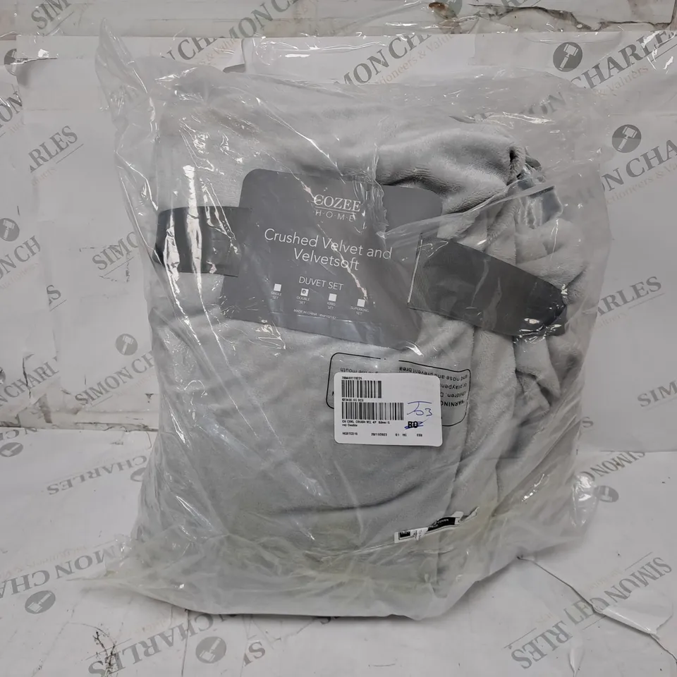 COZEE HOME DOUBLE SIZED VELVET DUVET COVER 