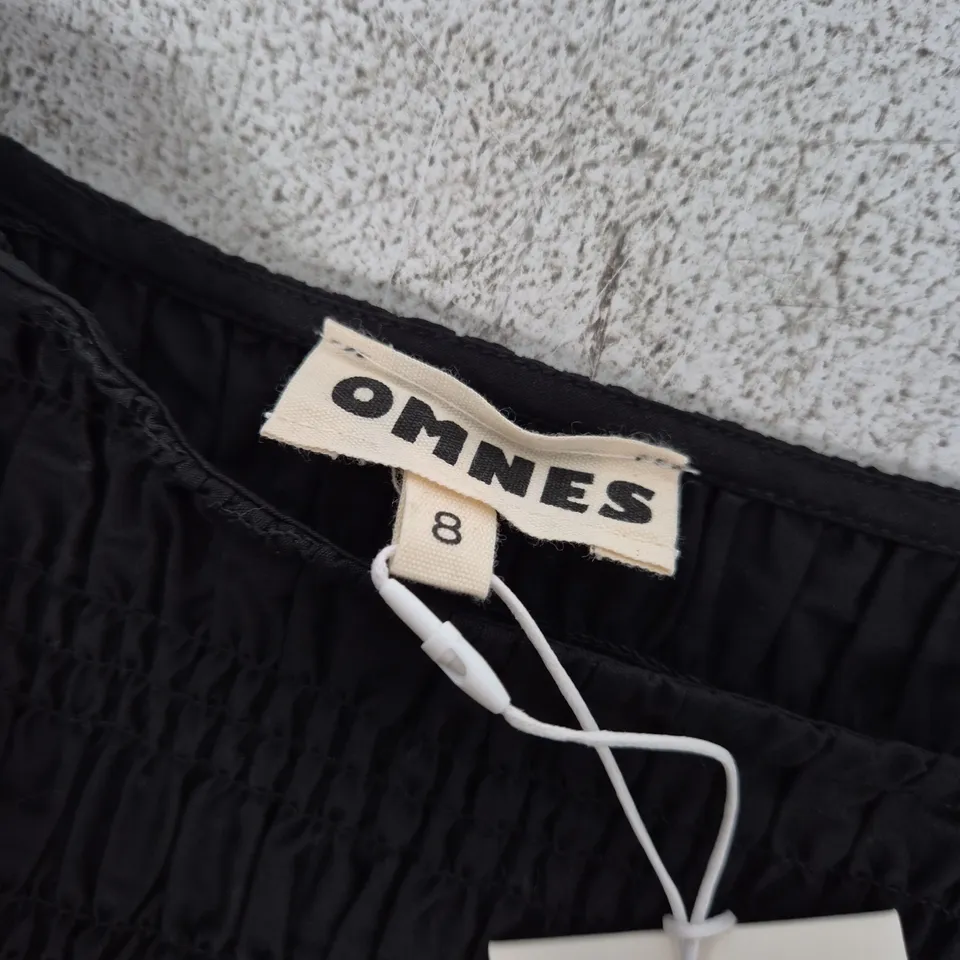 OMNES MATHILDE TOP - BLACK, UK 8 (EU 36, US 4) – 100% COTTON