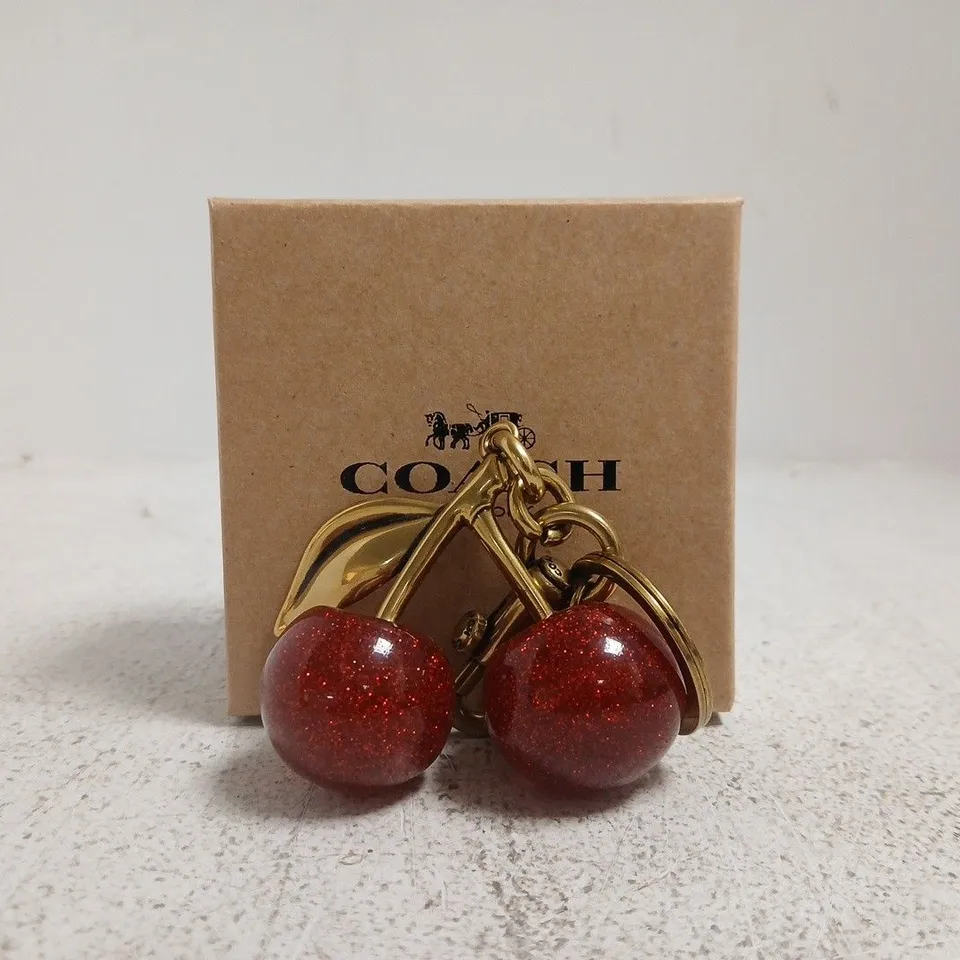 COACH CHERRY BAG CHARM