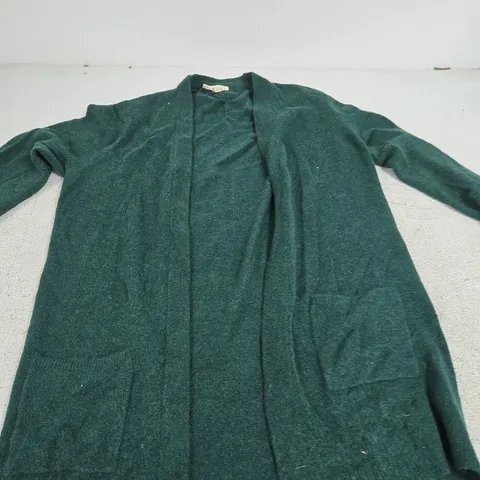 SEASALT CORNWALL WOMEN'S GREEN KNIT CARDIGAN, UK 14 (EU 42)
