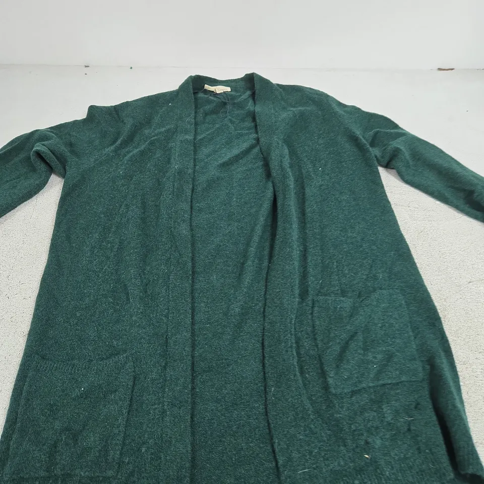 SEASALT CORNWALL WOMEN'S GREEN KNIT CARDIGAN, UK 14 (EU 42)