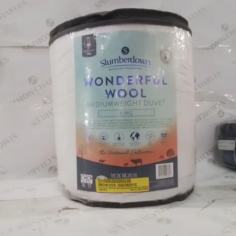 BOXED SLUMBERDOWN WONDERFUL WOOL MEDIUM WEIGHT KINGSIZE DUVET