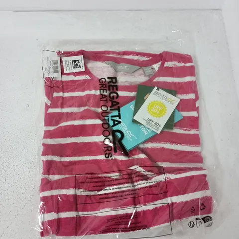 APPROXIMATELY 20 BRAND NEW REGATTA LEXYNE DRESSES IN PINK/WHITE - 13YRS