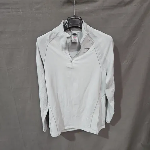 GYMSHARK LONG-SLEEVE ZIP-NECK TRAINING TOP – SIZE UK S (S)