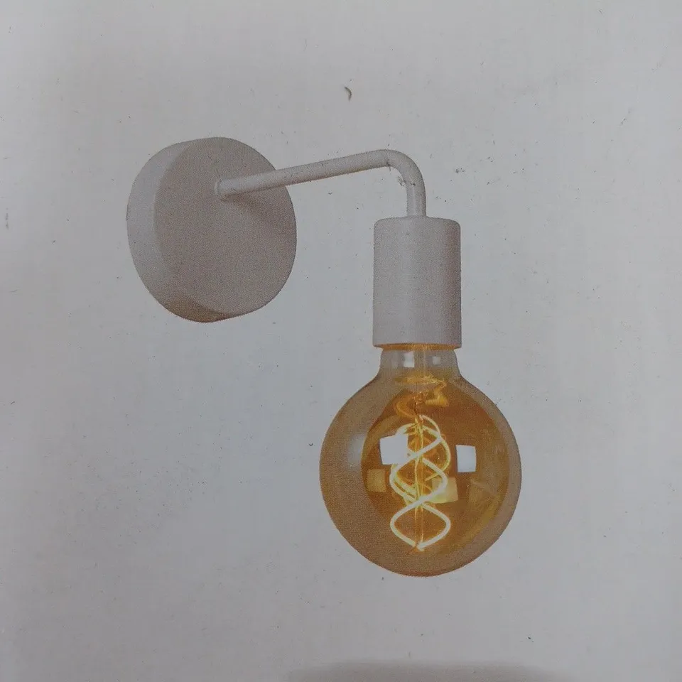 BOXED LUCIDE SCOTT 1 LIGHT WALL LIGHT ARMED SCONCE METAL BLACK