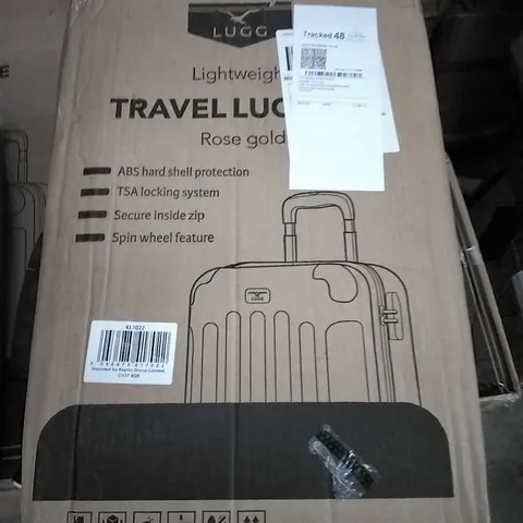 BOXED LUGG LIGHTWEIGHT TRAVEL LUGGAGE CASE - ROSE GOLD