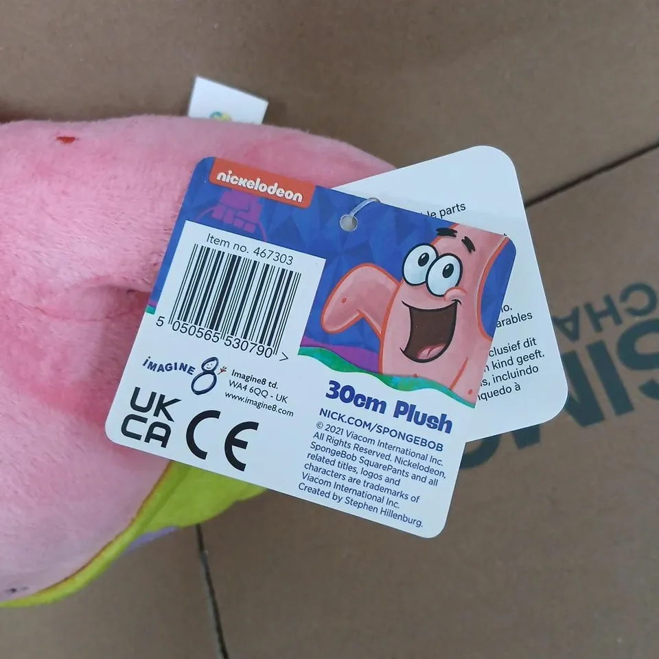 PATRICK STAR PLUSH TOY – SPONGEBOB SQUAREPANTS, 30CM PINK PLUSH (NICKELODEON)