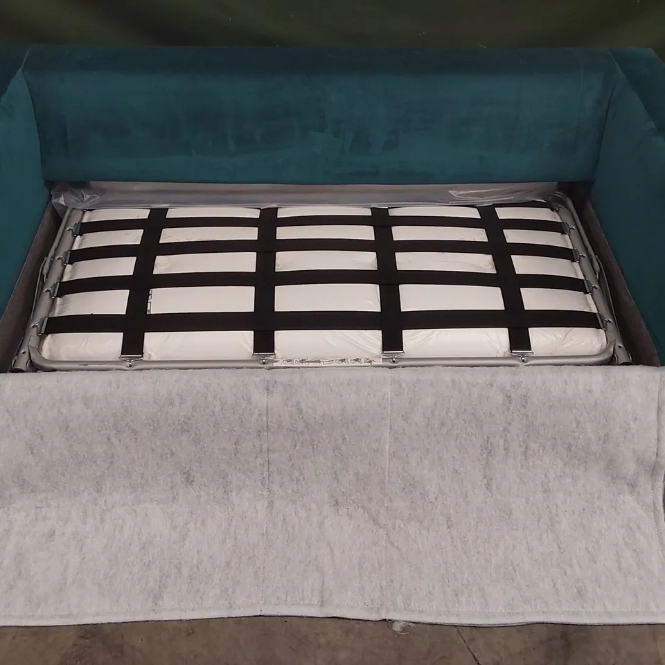 QUALITY DESIGNER 3 SEATER VELVET SOFA BED