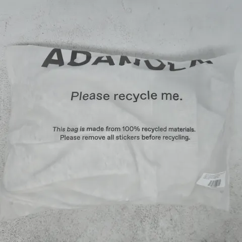 BAGGED ADANOLA VARSITY RELAXED FUNNEL NECK ZIP SWEATSHIRT IN GREY SIZE SMALL