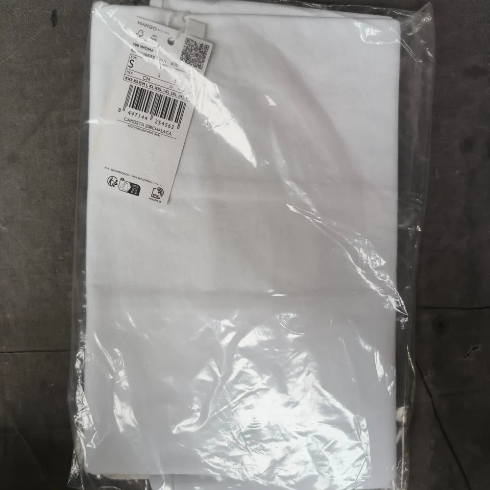 MANGO CAMISETA 208 CHALACA IN WHITE SIZE SMALL