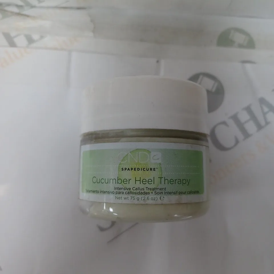 BOX OF APPROX 12 CNDC SPAPEDICURE CUCUMBER HEEL THERAPY - INTENSIVE CALLUS TREATMENT. 