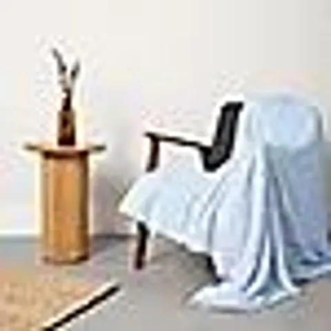 COZEE HOME FAMILY SIZED VELVET SOFT THROW BLUE