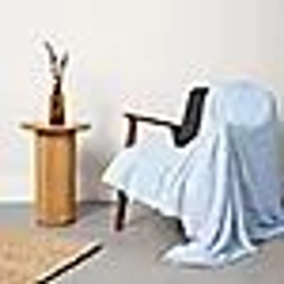 COZEE HOME FAMILY SIZED VELVET SOFT THROW BLUE