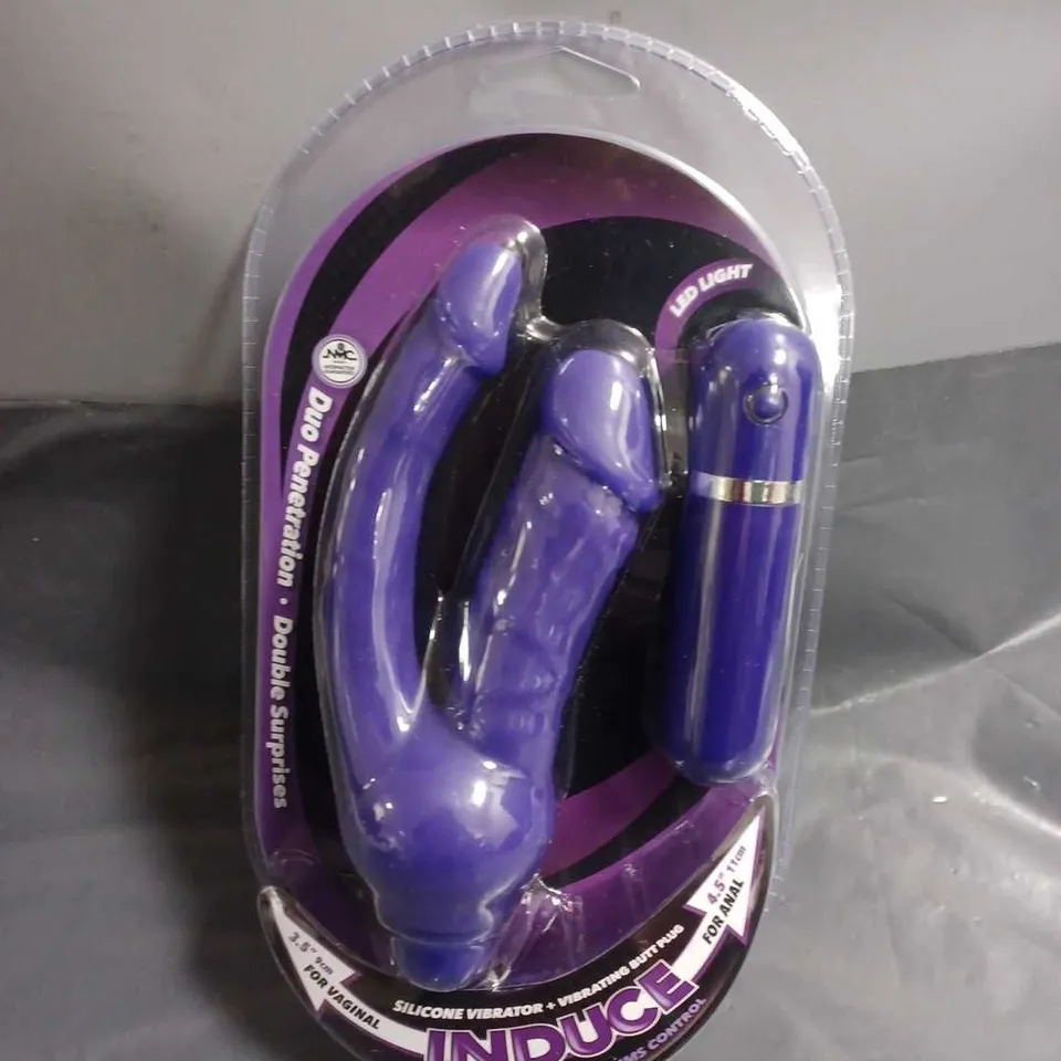 INDUCE SILICONE VIBRATOR + VIBRATING BUTT PLUG