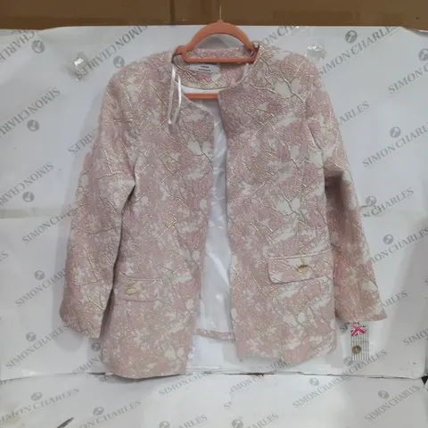 HELENE BERMAN PINK JACQUARD JACKET SIZE 18