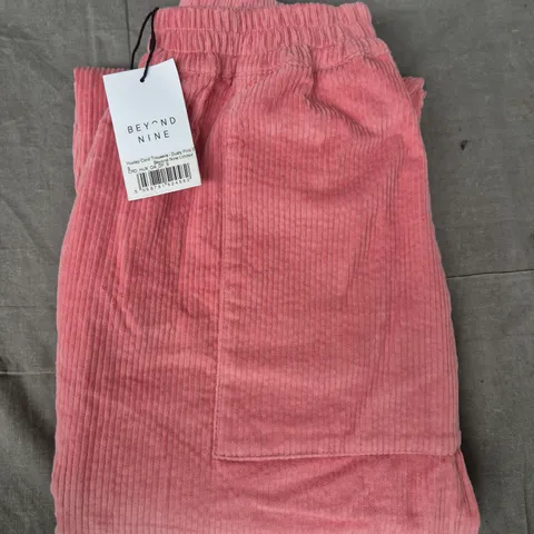 BEYOND NINE HUXLEY CORD TROUSERS IN PINK SIZE SMALL