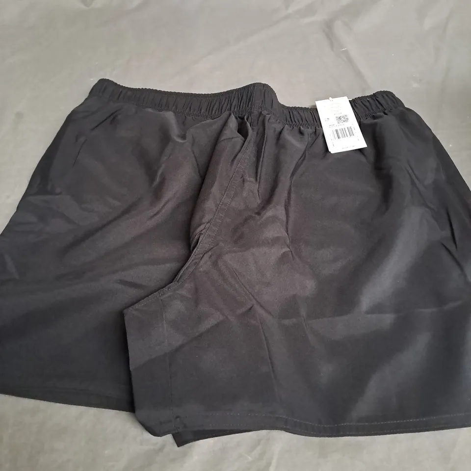 ADIDAS BLACK SHORTS - UK LARGE