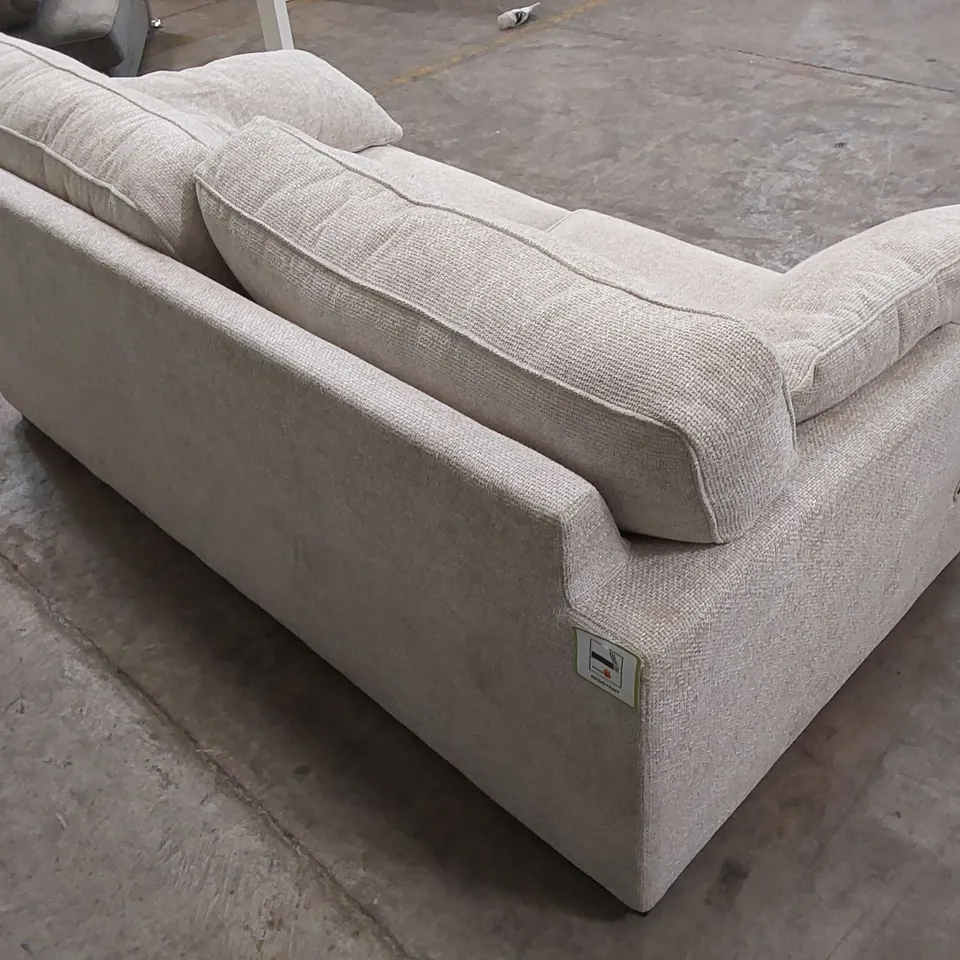 DESIGNER COTTAGE 3 SEATER FABRIC SOFA - OATMEAL