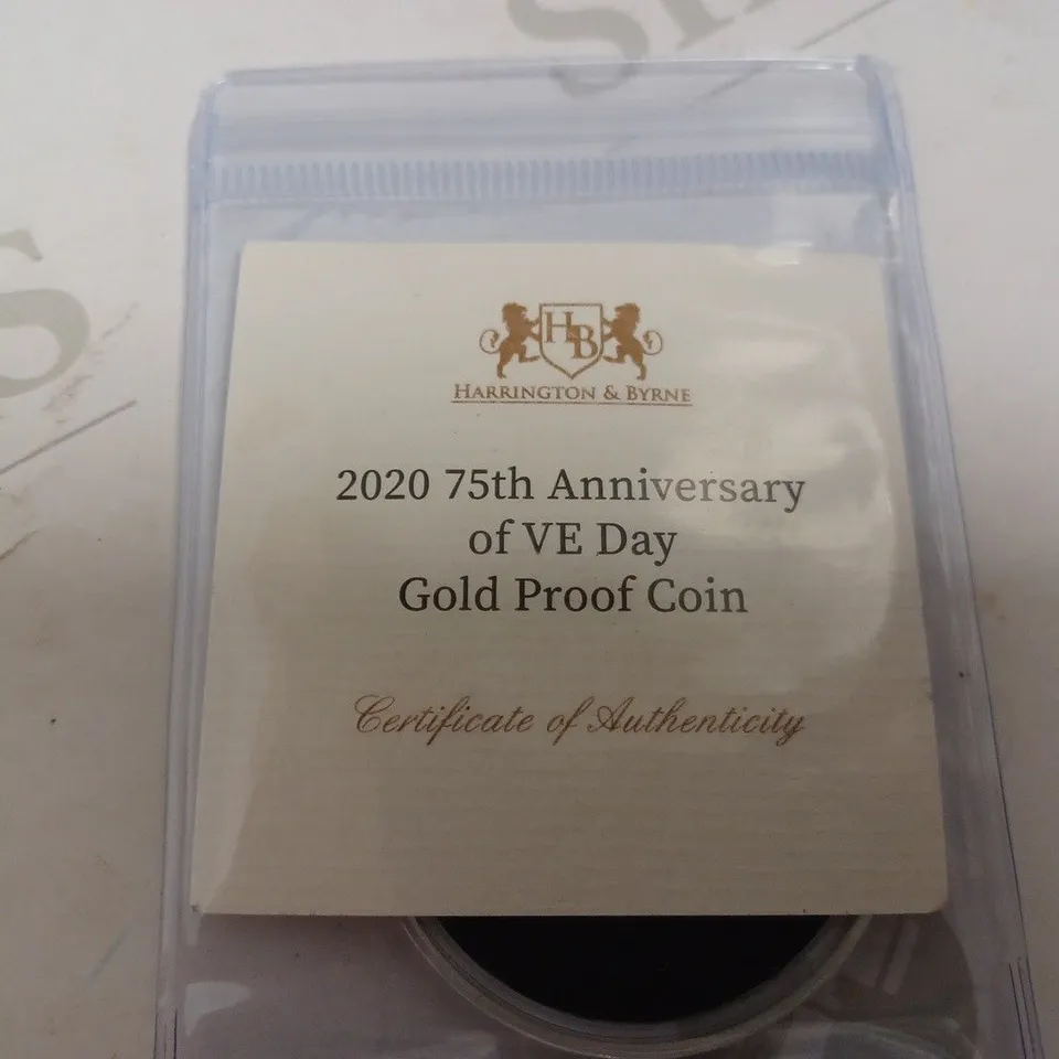 VE DAY 2020 75TH ANNIVERSAY GOLD PROOF COIN
