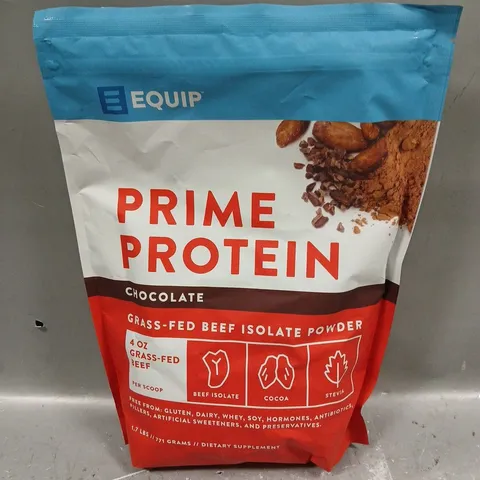 SEALED EQUIP PRIME PROTEIN BEEF ISOLATE PWDER IN CHOCOLATE 771G