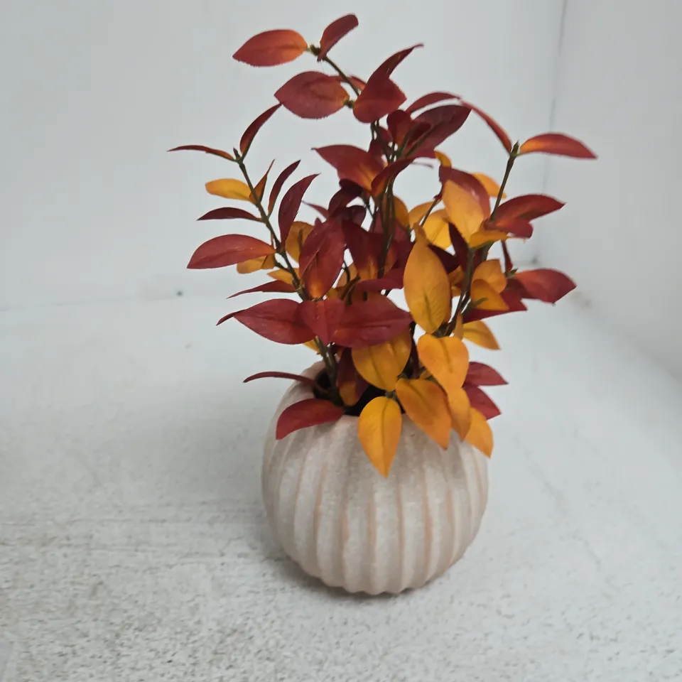 AUTUMNAL LEAF IN CERAMIC RUSTIC – DECORATIVE PLANT POT (JOHN LEWIS)