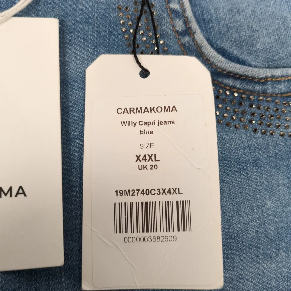 ONLY CARMAKOMA WILLY CAPRI JEANS – BLUE DENIM, WOMEN’S UK 20 (EU 48)