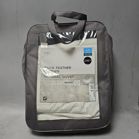 M&S HOME DUCK FEATHER & DOWN NATURAL DUVER - 2.5TOG KING SIZE 