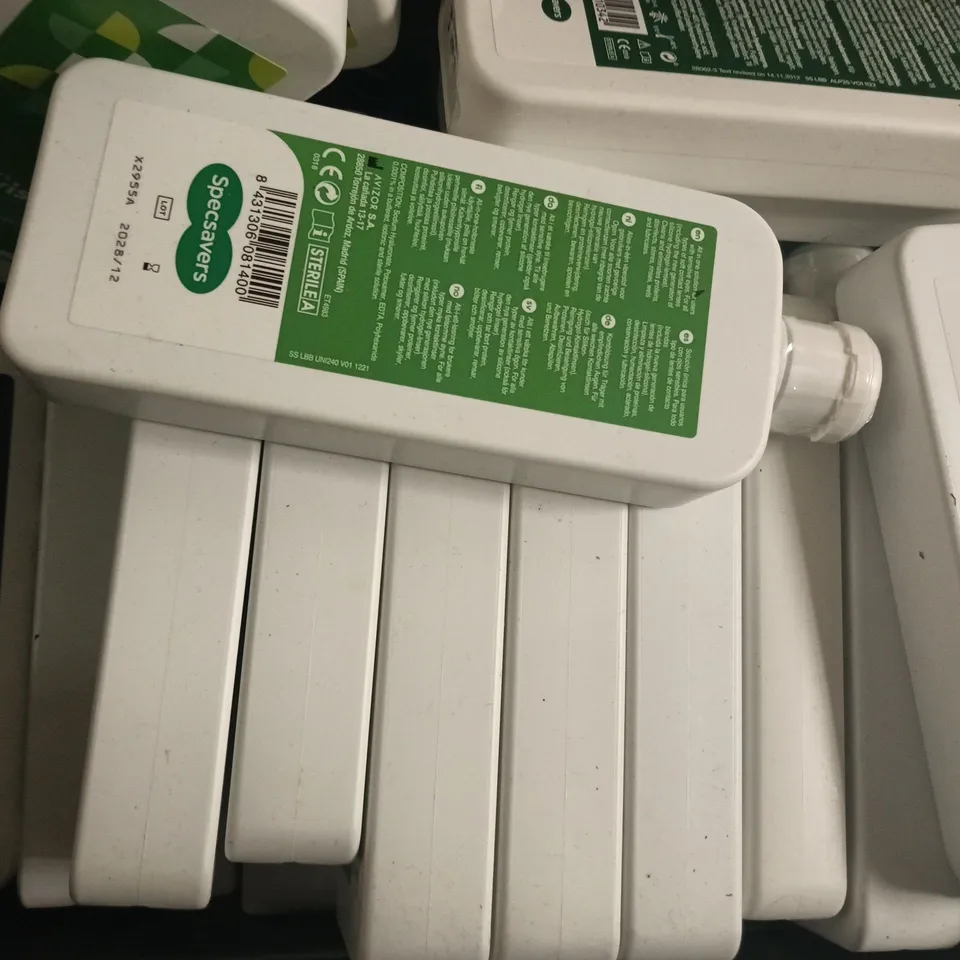 APPROXIMATELY 25 ASSORTED CONTACT LENSE CLEANING ITEMS