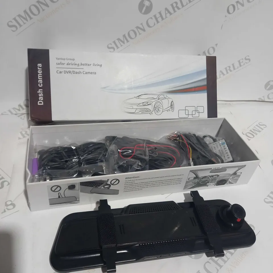 BOXED YANTOP CAR DVR DASH CAMERA, REAR VIEW DUAL LENS