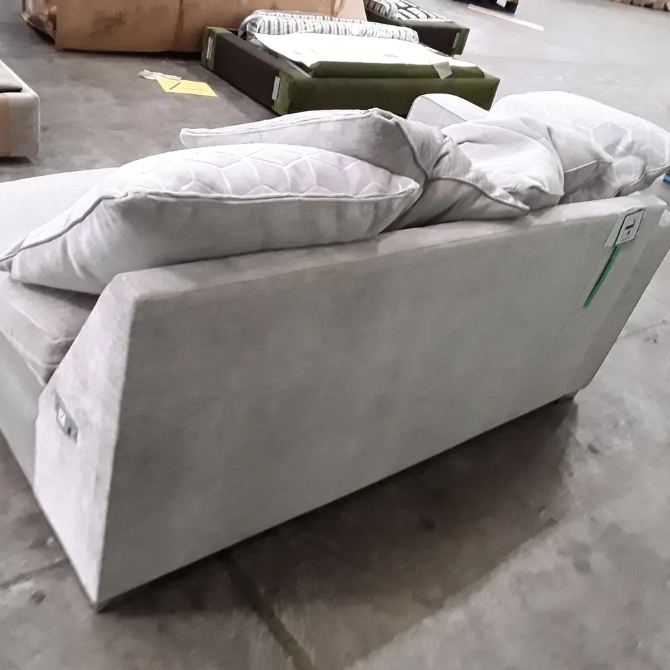 QUALITY DESIGNER SOFA RHF SECTION - LIGHT GREY FABRIC