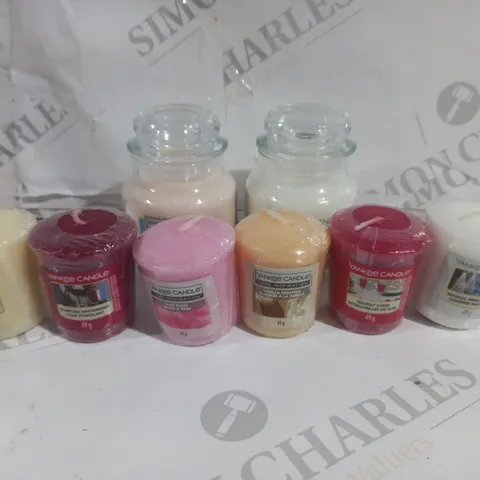 YANKEE CANDLE SET OF 6 MINI AND 2 MINI JARS