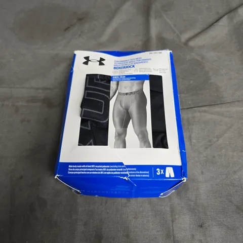 UNDER ARMOUR 3PACK BOXERJOCK IN BLACK SIZE 2XL