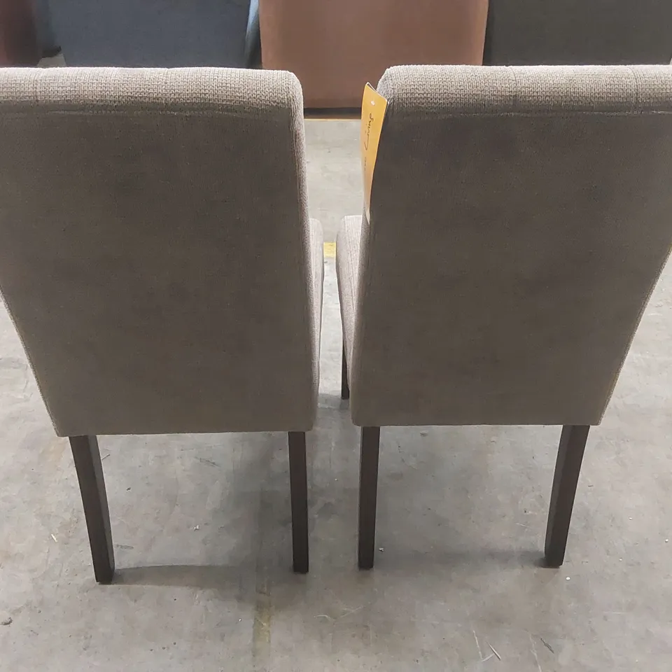 PAIR OF SHANKAR ESPRESSO LIVING DINING CHAIRS