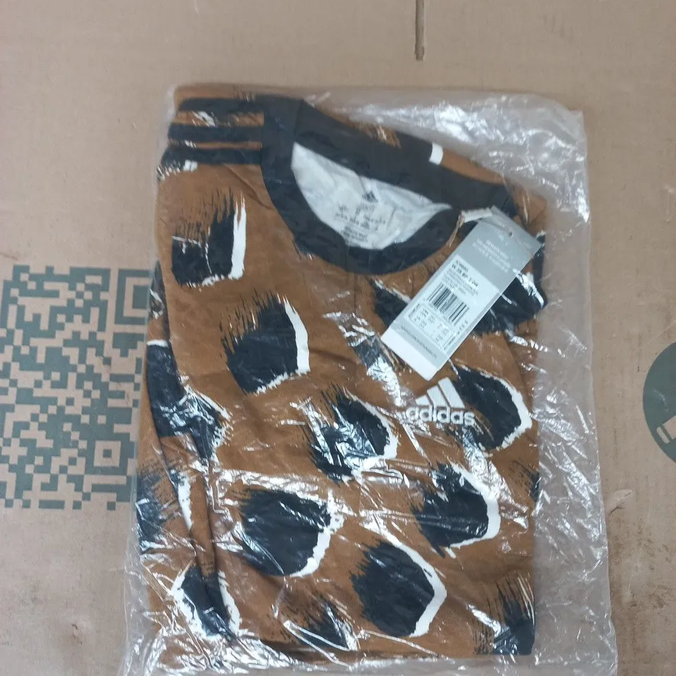 BAGGED ADIDAS TOP IN LEOPARD PRINT SIZE 2XS