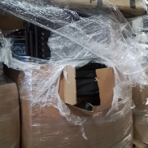 PALLET OF ASSORTED HOUSEHOLD GOODS AND PRODUCTS TO INCLUDE;SUN LOUNGER,LAWNM,CUSHION,POWER TOOL