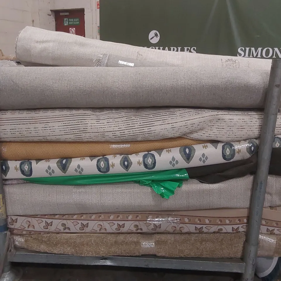 STILLAGE CONTAINING APPROXIMATELY  22x ASSORTED DESIGNER RUGS - STILLAGE NOT INCLUDED