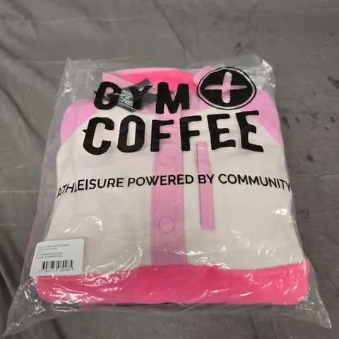 GYM + COFFEE SNAP POLAR FLEECE – COTTON CANDY, XS (WOMEN’S)