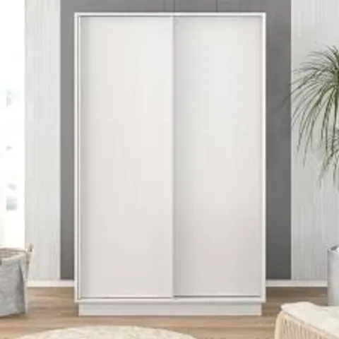 BOXED AURON 2 DOOR SLIDING WARDROBE - LIGHT GREY (2 BOXES)