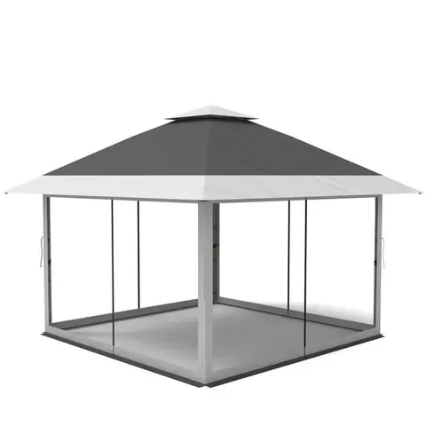 BOXED GARVEE 12X12 POP UP GAZEBO OUTDOOR CANOPY - GREY (1 BOX)