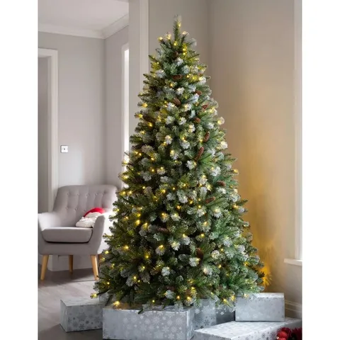 BOXED LIGHTED ARTIFICIAL SPRUCE CHRISTMAS TREE (1 BOX)