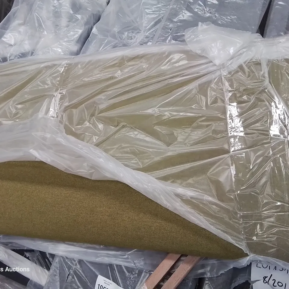 DESIGNER 4'6" DOUBLE HEADBOARD MOSS GREEN FABRIC 