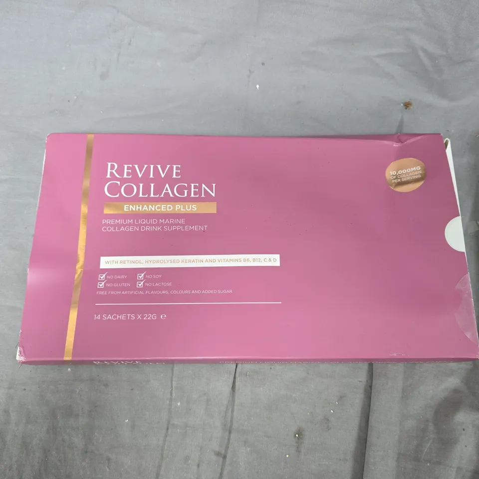 BOXED AND SEALED RELIVE COLLAGEN ENHANVED PLUS (14 SACHETS)