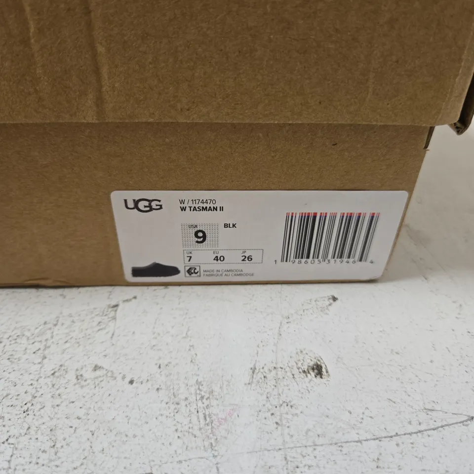 UGG TASMAN II WOMEN'S SLIPPERS – BLACK, UK 7 (EU 40) US 9