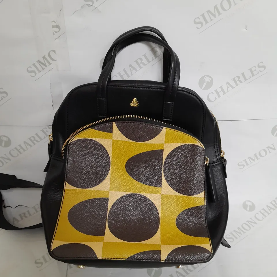 ORLA KIELY BLACK MINI BACKPACK