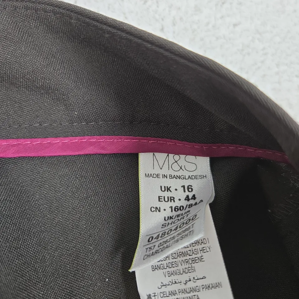 M&S COLLECTION WOMEN'S STRAIGHT LEG TROUSERS – UK 16, BROWN