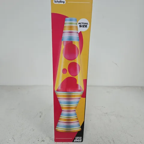 SCHYLLING LAVA LAMP – ACTUAL SIZE, BOXED