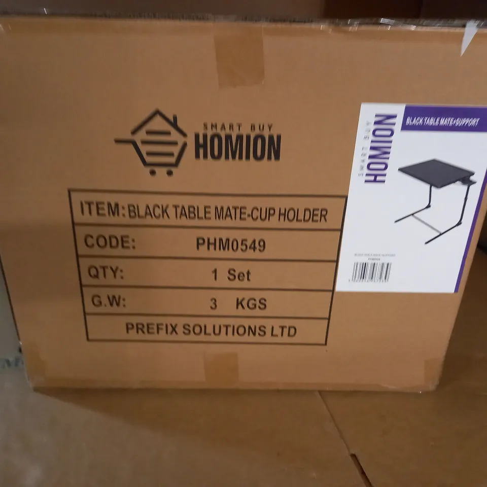 BOXED BLACK TABLE + SUPPORT