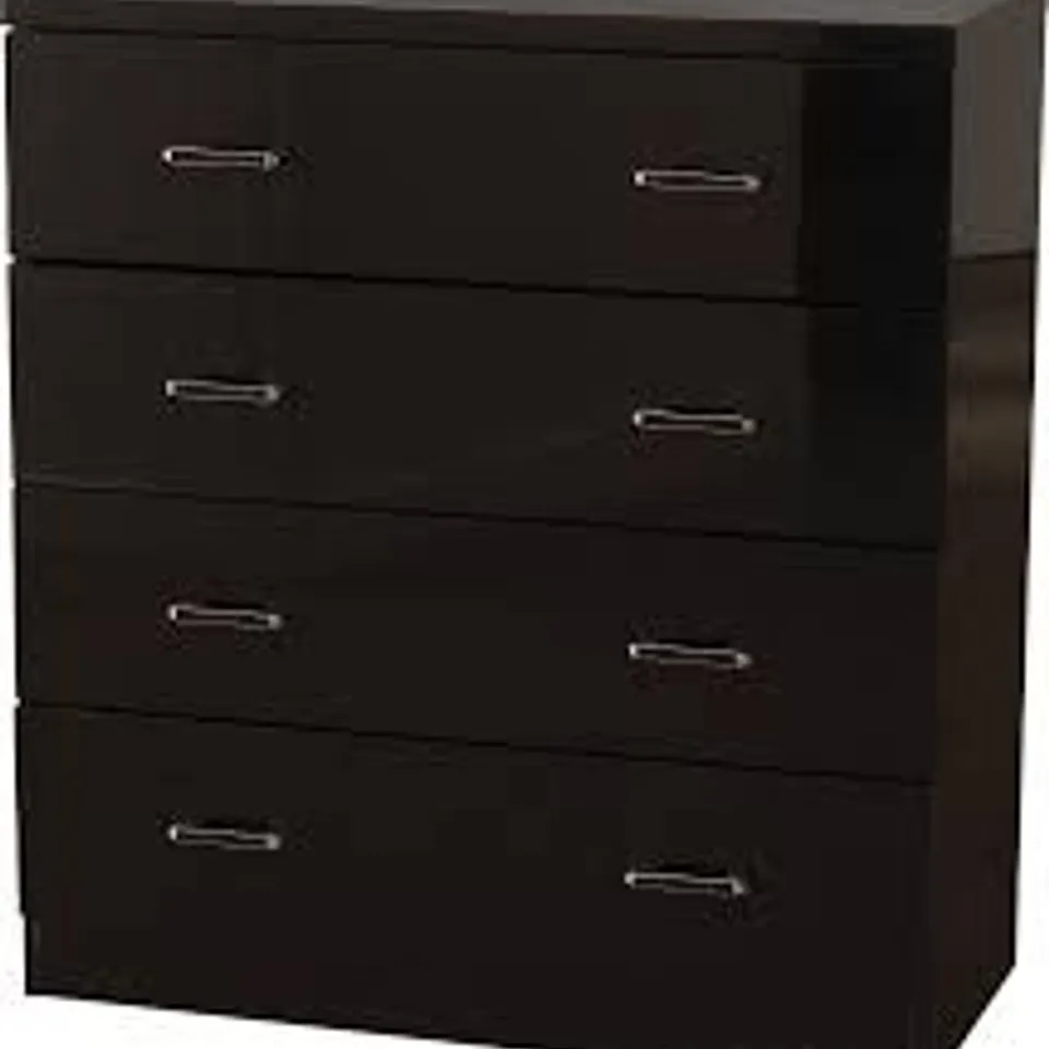 BOXED CHARISMA 5 DRAWER CHEST BLACK GLOSS (1 BOX)